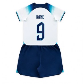 Anglie Harry Kane #9 Dětské Domácí dres komplet MS 2022 Krátký Rukáv (+ trenýrky)